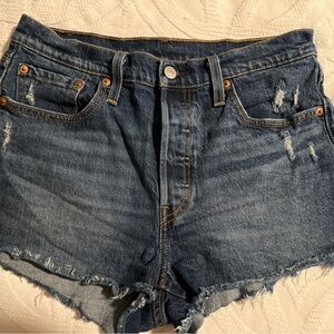 4 pairs Levi's Dark and light Blue Jean Shorts